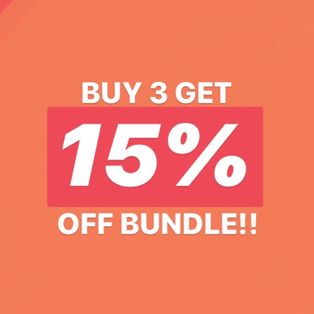 BUY 3 GET 15% OFF!!